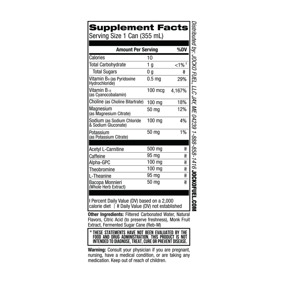 Jocko Go Ingredients Label - Zero Sugar and No Artificial Colours Callout - Orange