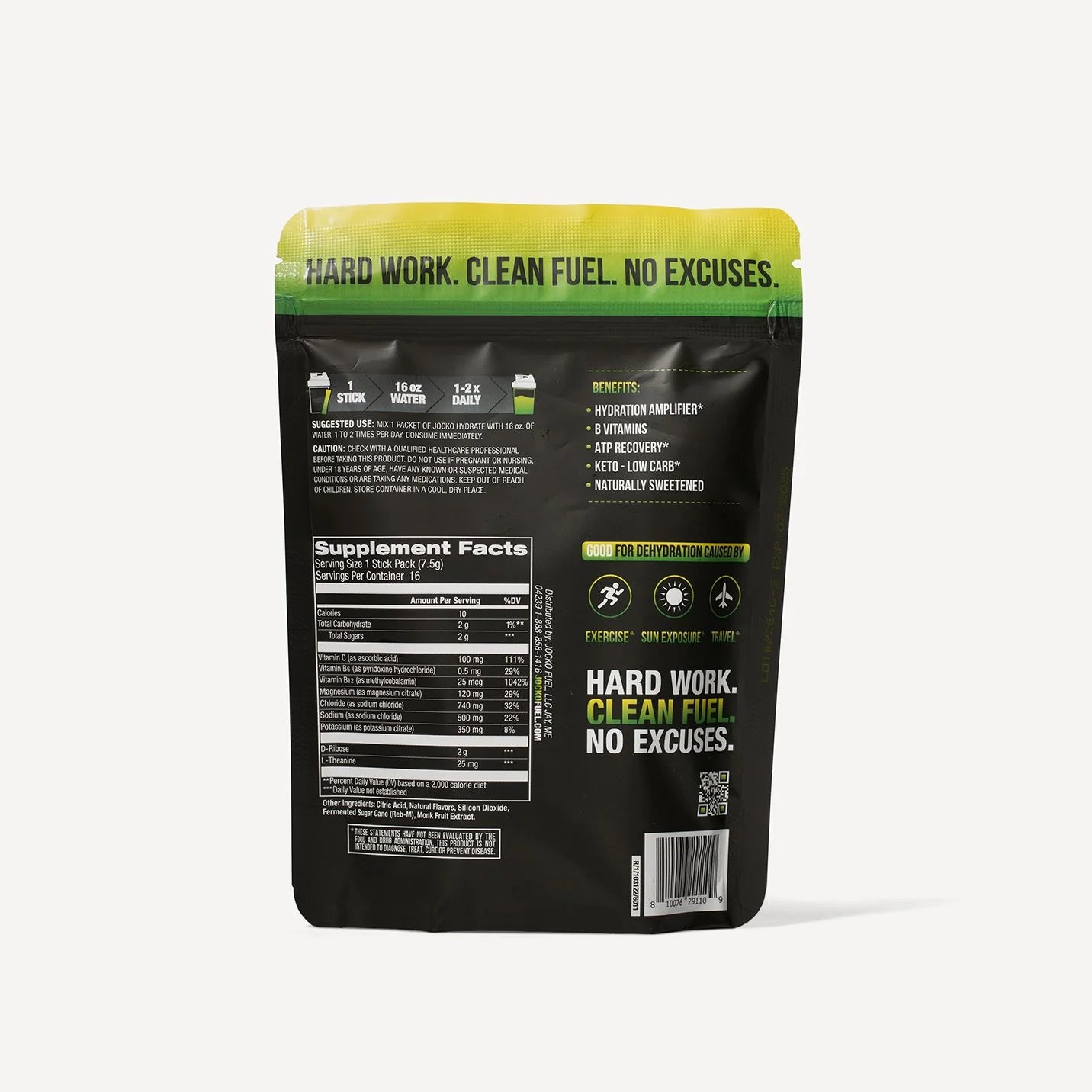 JOCKO HYDRATE STICKS - LEMON LIME