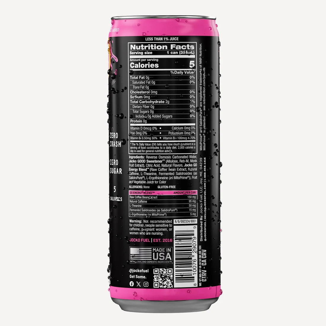 JOCKO GO ENERGY DRINK - PINK LEMONADE