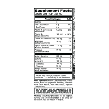 Jocko Go Ingredients Label - Zero Sugar and No Artificial Colours Callout - Blue Raspberry