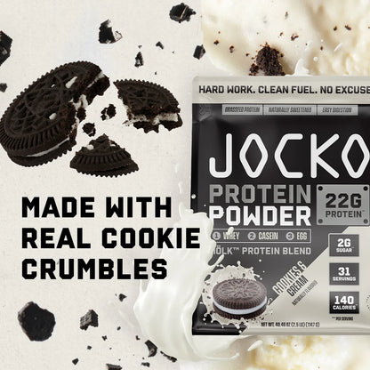 Jocko Molk Protein Powder - Cookies and Cream Flavour - Jocko Fuel Australia