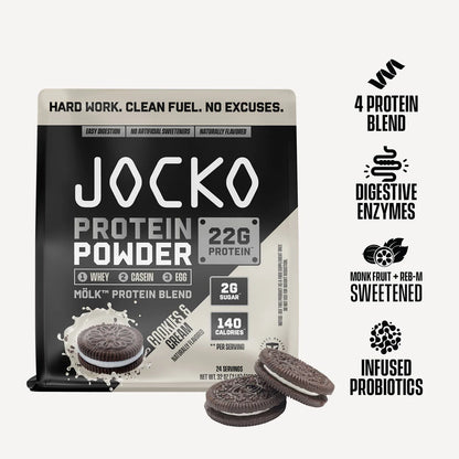 Jocko Molk Protein Powder - Cookies and Cream Flavour - Jocko Fuel Australia