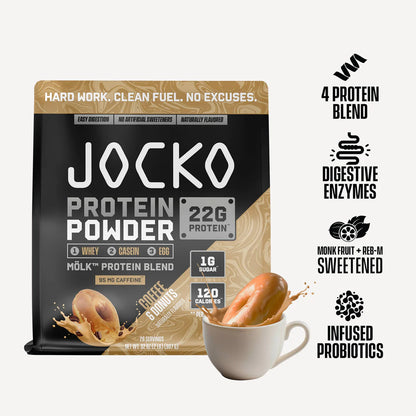 Jocko Molk Protein Powder - Coffee and Donuts - Jocko Fuel Australia