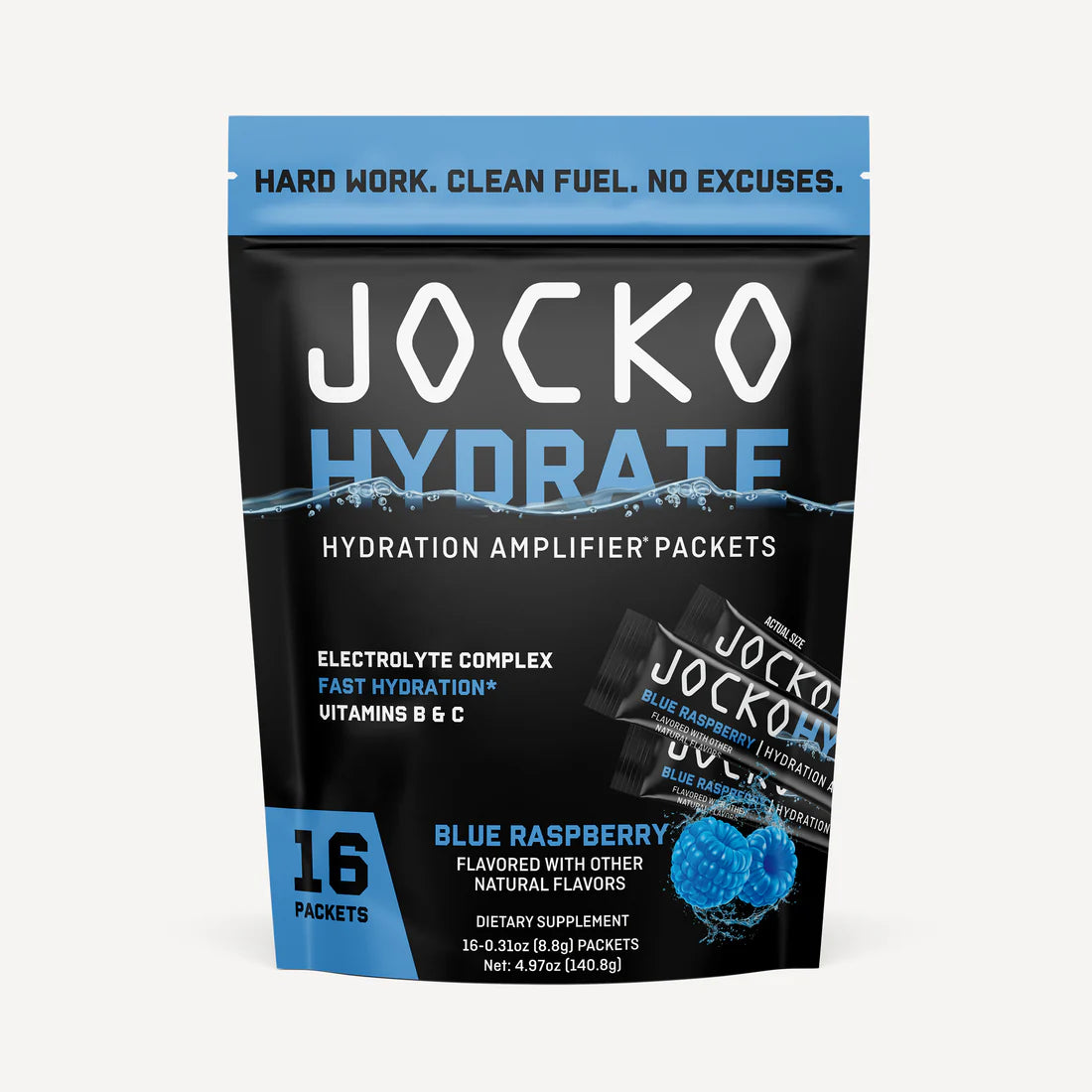 JOCKO HYDRATE STICKS - BLUE RASPBERRY STICKS
