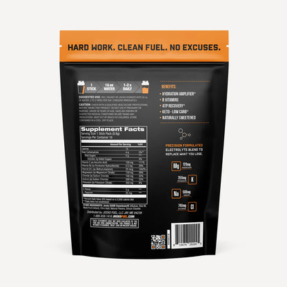 Jocko Hydrate hydration amplifier packets - Orange Flavour - Jocko Fuel Australia