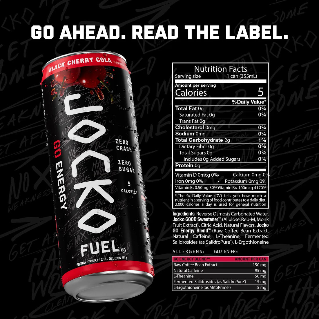 JOCKO GO ENERGY DRINK - BLACK CHERRY COLA