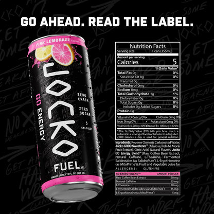 JOCKO GO ENERGY DRINK - PINK LEMONADE