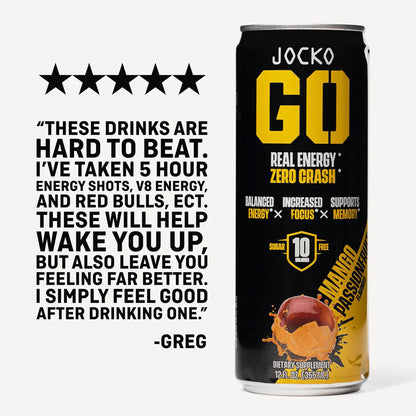 JOCKO GO ENERGY DRINK - MANGO PASSIONFRUIT