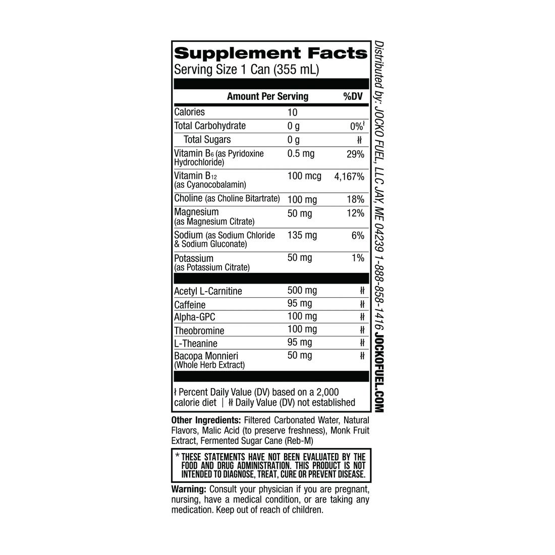 Jocko Go Ingredients Label - Zero Sugar and No Artificial Colours Callout - Mango Passionfruit
