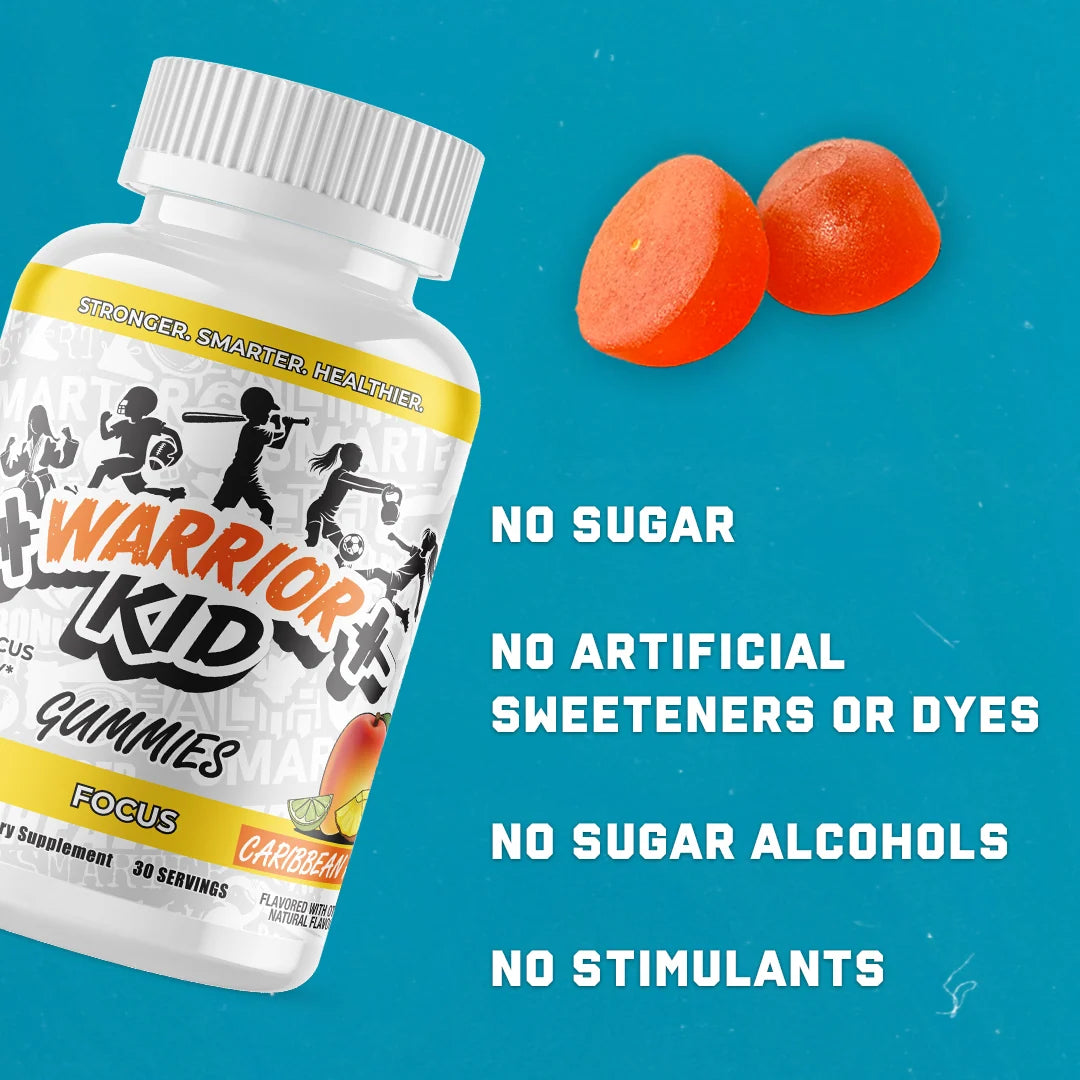 WARRIOR KID FOCUS GUMMIES - CARIBBEAN PUNCH