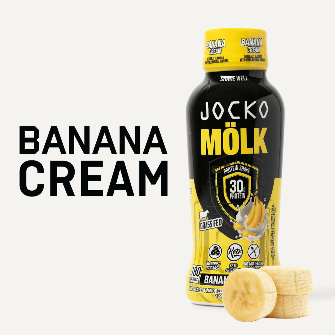 Jocko Mölk Protein Shake bottle - Jocko Fuel Australia - Banana Cream Flavour