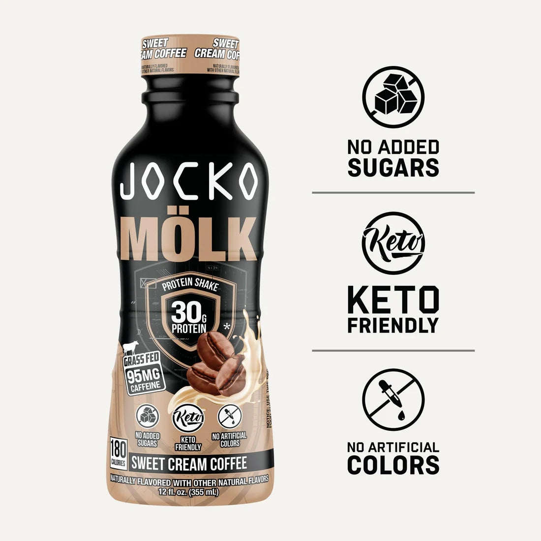 Jocko Mölk Protein Shake bottle - Jocko Fuel Australia - Sweet Cream Coffee