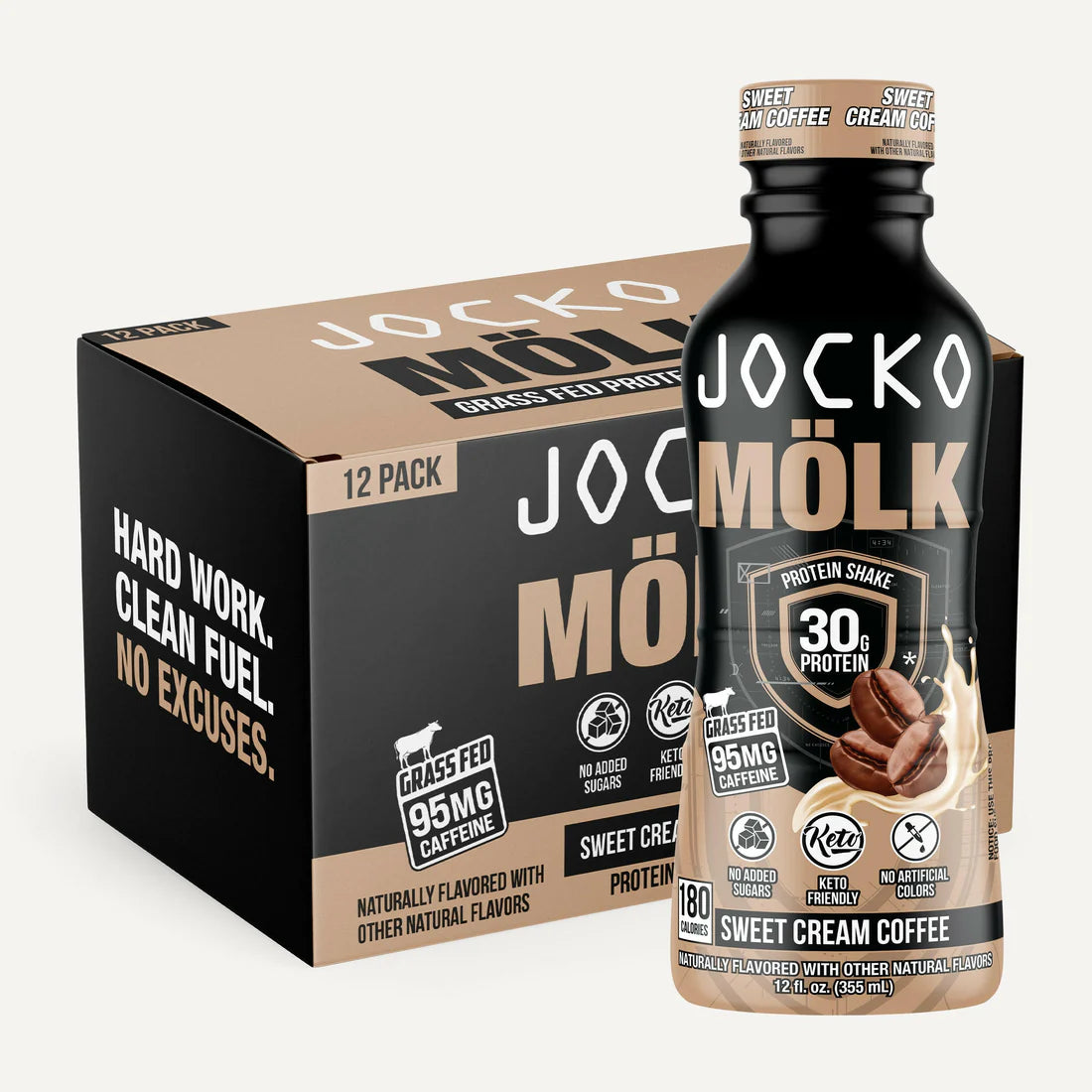 Jocko Mölk Protein Shake bottle - Jocko Fuel Australia - Sweet Cream Coffee