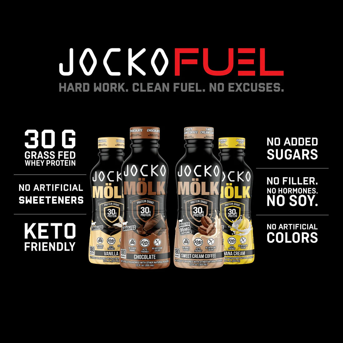 Jocko Mölk Protein Shake bottle - Jocko Fuel Australia - Sweet Cream Coffee