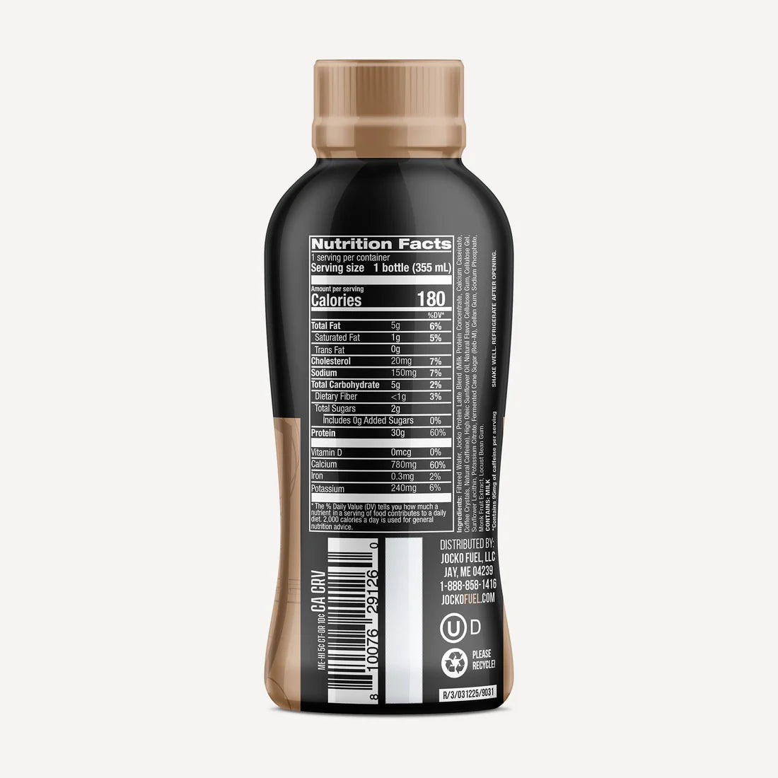 Jocko Mölk Protein Shake bottle - Jocko Fuel Australia - Sweet Cream Coffee