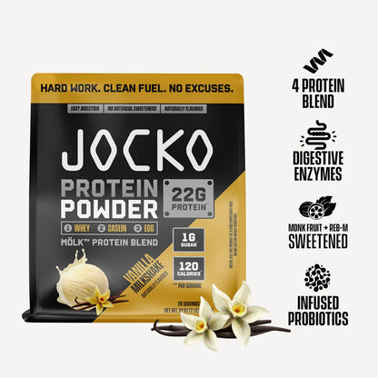 Jocko Molk Protein Powder - Vanilla Milkshake Flavour - Jocko Fuel Australia
